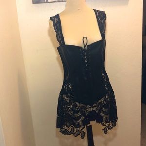 Dream girl Black Synthetic Leather Corset Size 36